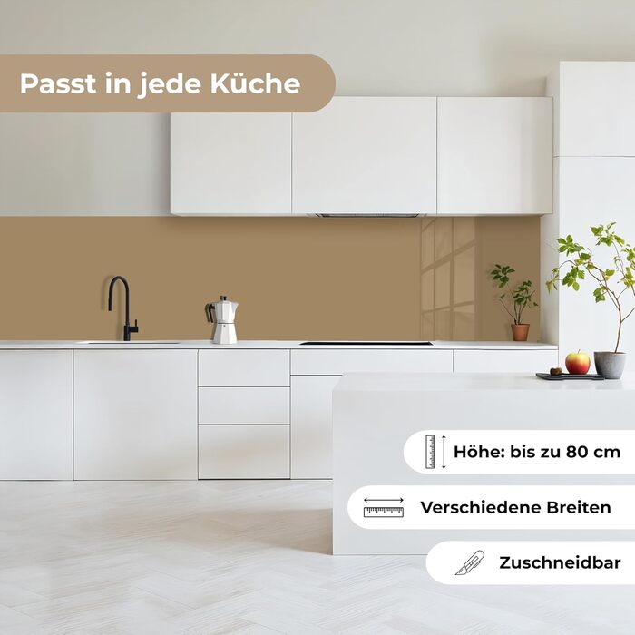 Кухонний фартух 60x250 см, самоклеючий фартух, кухонний фартух, кухонний фасад, самоклеючі кухонні фартухи - Осінь (Палітра - Бежевий, 60 x 300 см)