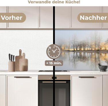 Кухонний фартух 60x80 см Самоклеючий настінний захисний екран для кухні Кухонний фартух Кухонні фасади Кухонні фартухи Кухонна стіна Вода - Пейзаж - (Природа - Пейзаж, 80 x 150 см)