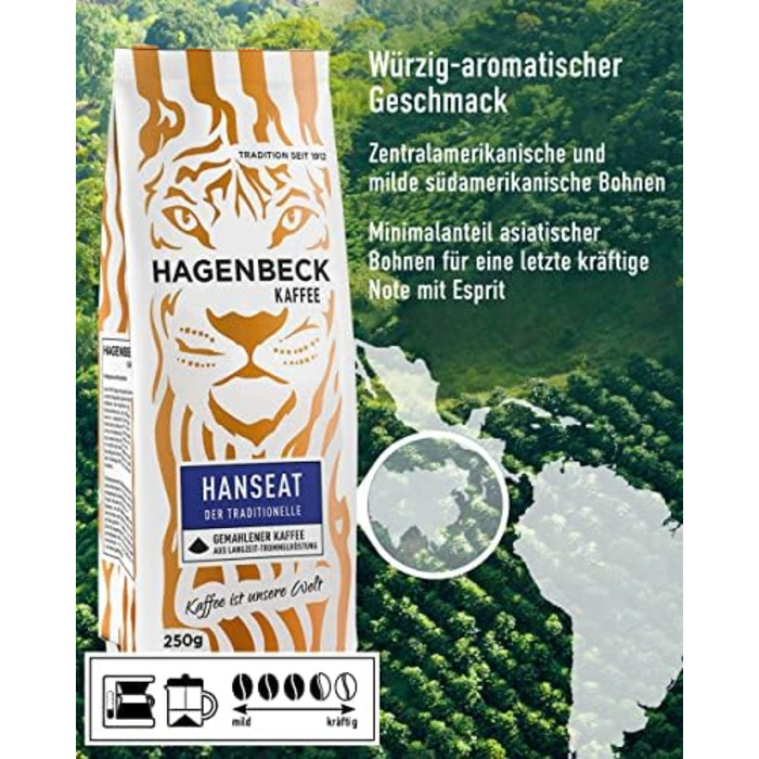 Кава - Кав&39ярня - Смажена кава - Мелені кавові зерна - 250 г - 100 арабіка - Ароматна - Традиційна кавова суміш (Набір для зразків (4 упаковки), 250 г (4 упаковки))