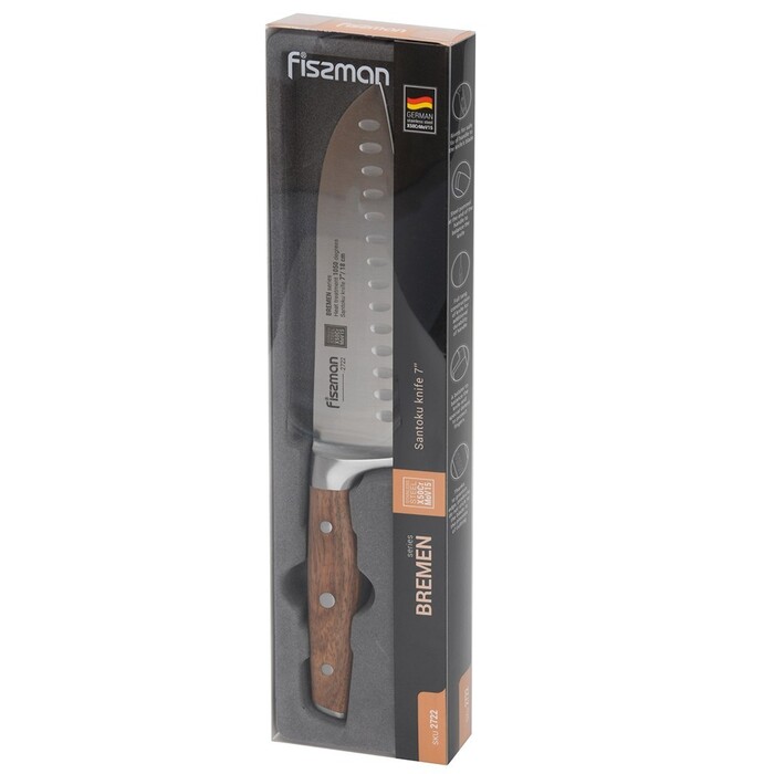 Ніж Fissman сантоку BREMEN 18 см X50CrMoV15 сталь (2722)