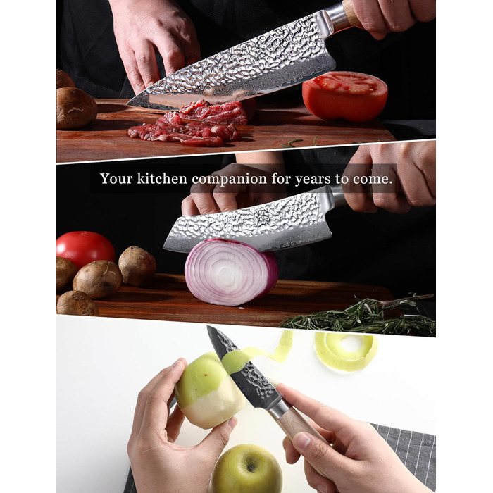 Японський набір ножів з дамаської стал Jingseiho