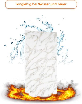 Стінові панелі IZODEKOR під мармур 60x120 см Панель для кухонного фартуха ПВХ-облицювання стін для кухні, ванної кімнати Бризкозахисний екран для кухні Водонепроникний та термостійкий ( панель, Calacada)