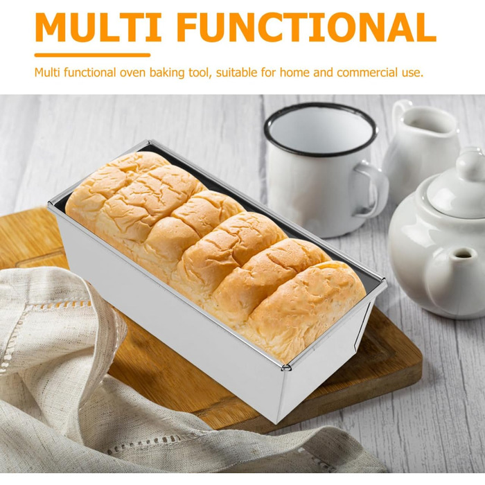Форма для хліба Ciieeo з нержавіючої сталі, міцна форма для випікання хліба без кришки, універсальна форма для тостів для рівномірного випікання, легко миється, для домашнього та комерційного використання
