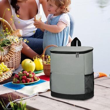 Большой терморюкзак серый Generisch