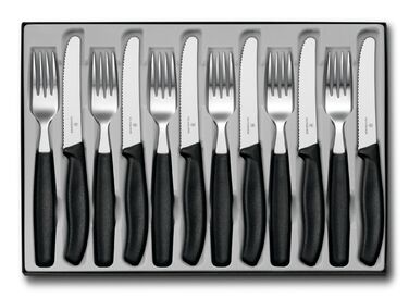 Кухонный гарнитур Victorinox SwissClassic Table Set 12шт с черным. ручка (6 ножей, 6 ведер)