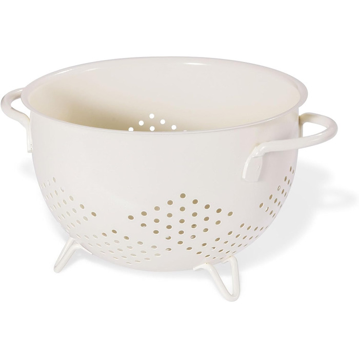 Металеве сито для пасти з подвійними ручками 21 см кремовий beifeier