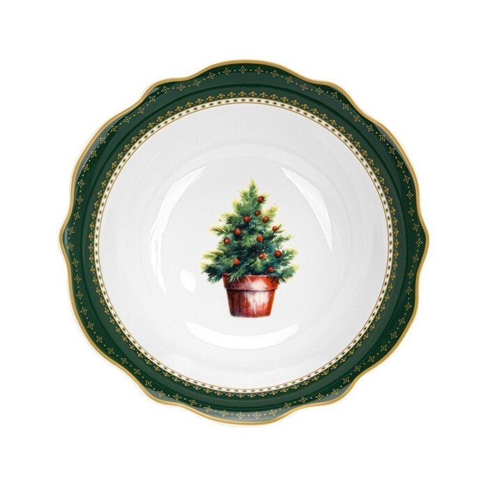 Салатник Fissman 15,5x5 см CHRISTMAS EVE фарфор (13758)