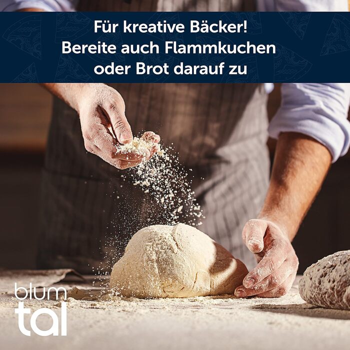 Камінь для піци Blumtal для духовки та гриля - прямокутний, виготовлений з кордієриту, витримує температуру до 900C - камінь для піци для хліба та піци 38 x 30 x 1,5 см