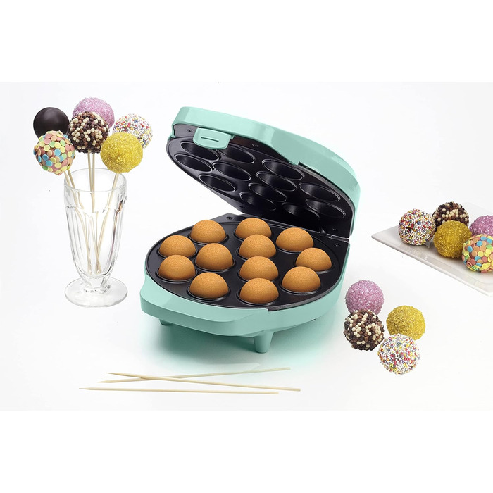 В ретро-дизайні, включаючи Cake-Pop-Butler, Fork & 12 Sticks, 700 Вт, Колір Рожевий (Cake-pop Maker Mint)