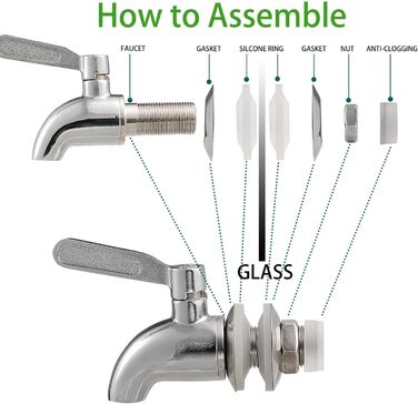 Стеклянный диспенсер для напитков 4 л Hiziwimi