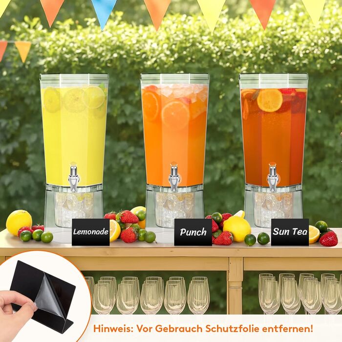 Диспенсер для напоїв 4л з краном та підставкою, 2 шт. Пластикові диспенсери для води, лимонаду, соку, напоїв з знімною підставкою для вечірок