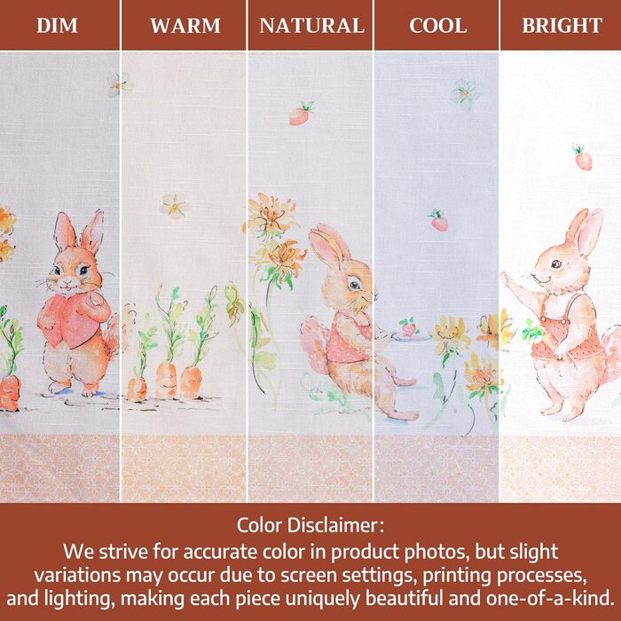 Бавовняні килимки, набір з 4 шт. , декоративні килимки, пасхальні килимки, що миються, для свят, вечерь, весни, літа (33 см x 48 см) (011 - Вечірка з зайчиком), 39Hermine, 100