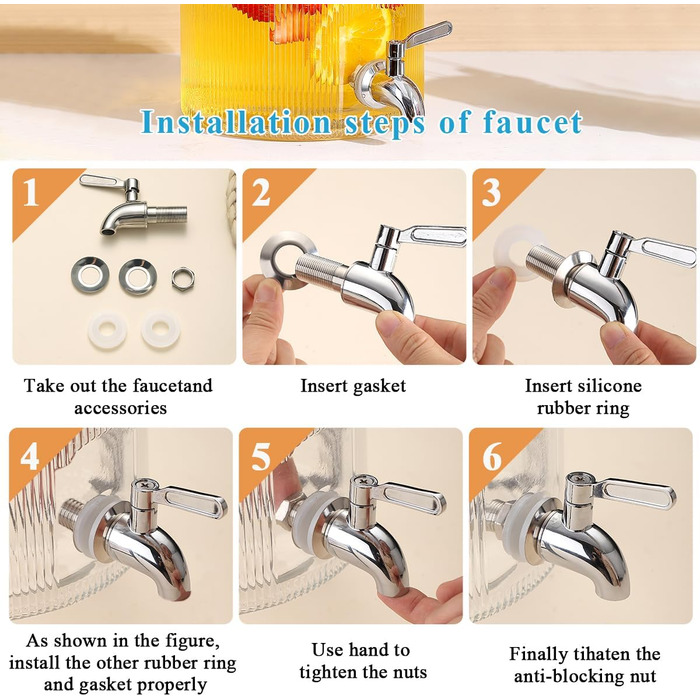 Стеклянный диспенсер для напитков 2,5л ReaNea