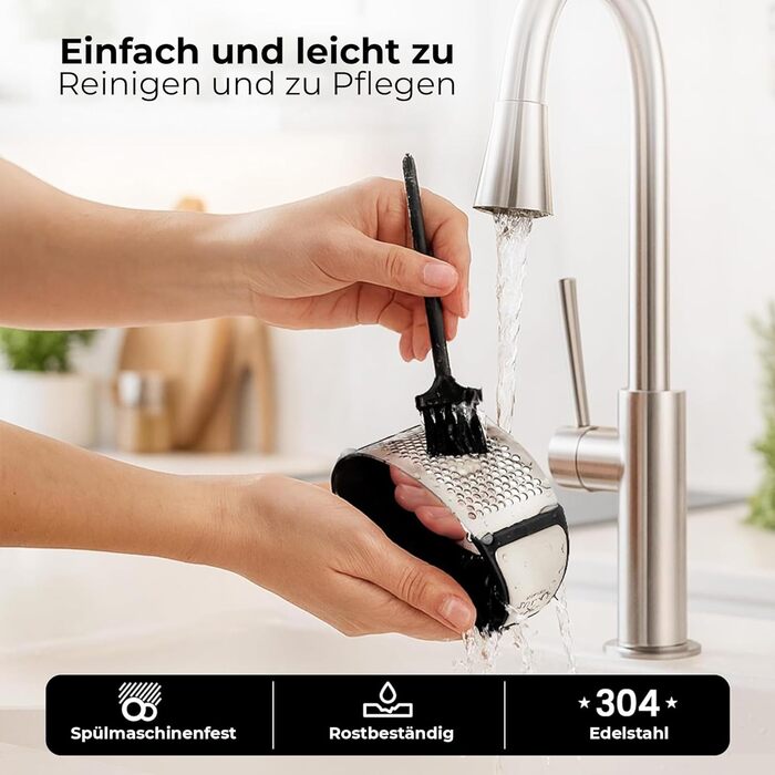 Кухонный пресс для чеснока с мягкой черной ручкой Zulay Kitchen