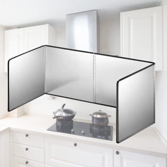 Захист від бризок з нержавіючої сталі, складний захист від бризок, кухонна пластина від бризок, дефлектор масляних випарів, захист від бризок на кухонній плиті, кухонна пластина від бризок, захист для плити для приготування їжі, смаження та підтримки чист