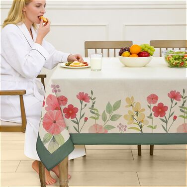 Весняна скатертина з квітковим візерунком 240 x 140 см FIBORIA