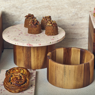 Миска дерев'яна 22.5*h 15 см, Acacia Wood, Genware