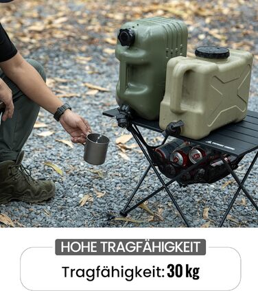 Складной алюминиевый стол для кемпинга 56x40,5x39,5 см OneTigris