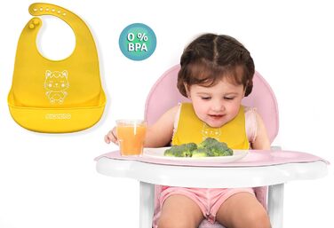 Детский стульчик для кормления 5-в-1 розовый Ricokids