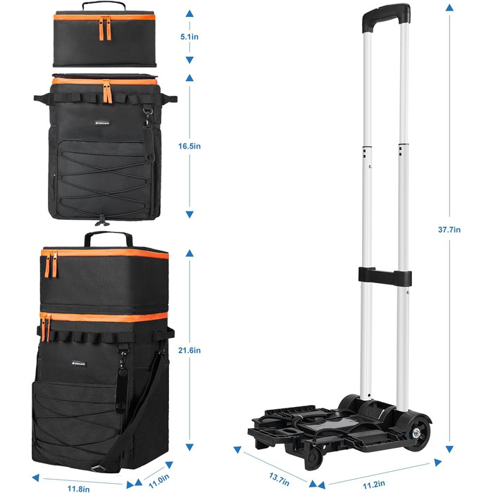 Термосумка на колесах на 72 банка Odoland