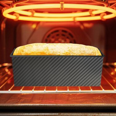 Форма для випікання тостів 1000 г з кришкою, ‎33 x 13 x 12 см чорна Hikaproligt