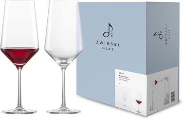 Келих для білого вина Zwiesel Glas Sauvignon Blanc pure (набір з 2 шт. ), витончені келихи для білого вина, келихи для миття в посудомийній машині з кришталю Tritan, виготовлені в Німеччині (арт. No 122314) (келих для червоного вина Бордо (2 шт.))