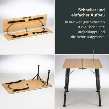 Складний стіл для кемпінгу 120 x 70 x 70 см Skandika