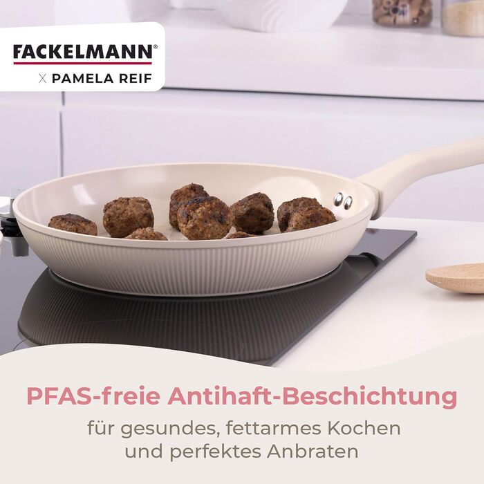 Сковорода 28 см с ребристым дизайном, пастельно-бежевый Pamela Reif Fackelmann