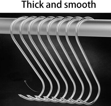 Набор из 20 крючков для мяса 13 см, нержавеющая сталь GYUEE