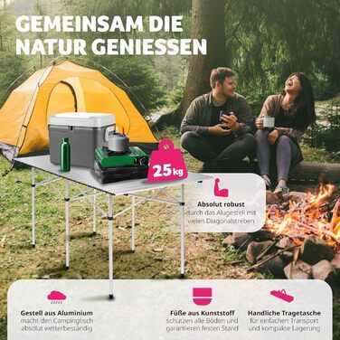 Кемпинговый стол 140 x 70 x 70 см tectake