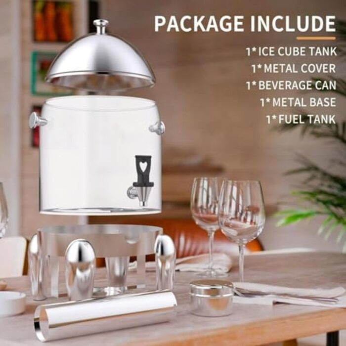 Диспенсер для напоїв з контейнером для льоду та підставкою 12 л Generisch