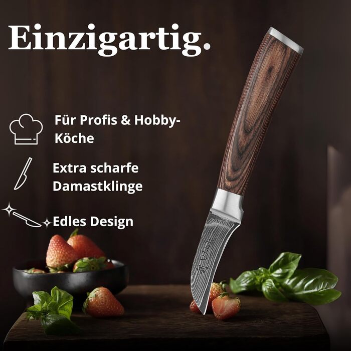 Нож для овощей и фруктов из дамасской стали Wakoli