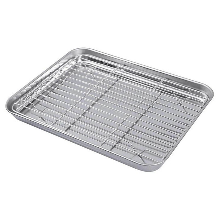 Піддон з нержавіючої сталі з решіткою 26,5 x 2,8 x 20,5 см GRILLI 777627 Код: 013396
