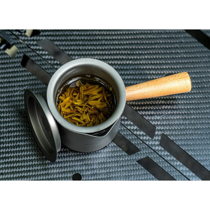 Титановая чайная чашка с деревянной ручкой 200 мл Boundless Voyage