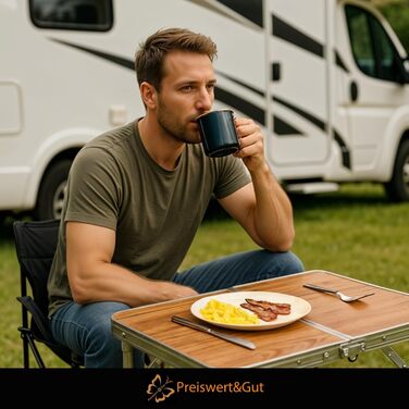 Складной кемпинговый стол с регулируемой высотой Preiswert & Gut