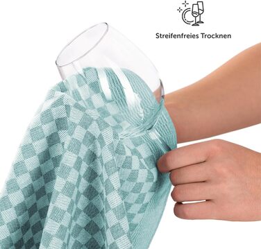 Кухонні рушники бавовняні 50 x 70 см, набір 5 предметів, м'ятно-зелені Blumtal