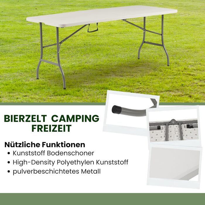 Розкладний стіл для кемпінгу білий ALBATROS