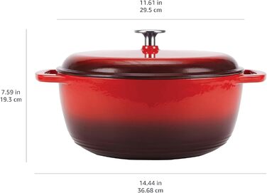 Круглая эмалированная чугунная форма для запекания 6.9 л Kitchen-Profi Basics
