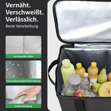 Набір 2-х великих термосумок 30 л чорна COTTARA