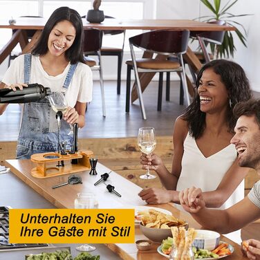 Профессиональный набор для коктейлей с подставкой 12 предметов Jeebuu