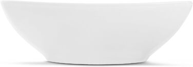 Консімо. Набір з 6 супових тарілок - Тарілки для пасти - Глибокі тарілки - на 6 персон - Керамічна миска - Салатна тарілка EPIRI Сейф для мікрохвильової печі - 17x17 см - 500 мл - Глянець (Білий)