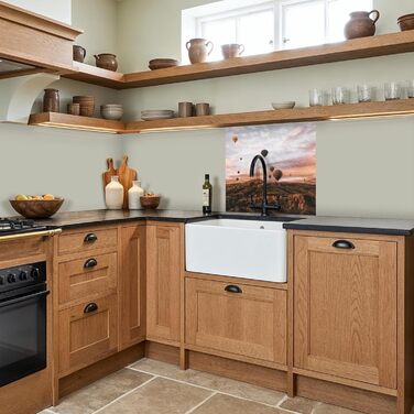 Кухонний фартух 60x80 см Самоклеючий захисний екран для кухні Кухонний фартух Кухонні фасади Кухонні фартухи Кухонна стіна Вода - Пейзаж - (Пейзаж - Повітряна куля, 80 x 80 см)