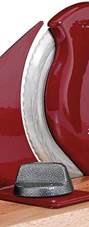 Ручная хлеборезка Zassenhaus CLASSIC Solingen Blade Steel Толщина резки 1-18 мм Доска и кривошип из бука Размеры 30 25,5 19 см (Красный, Один размер)