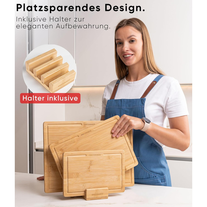 Набір обробних дощок із натурального бамбука 3 шт Deco haus