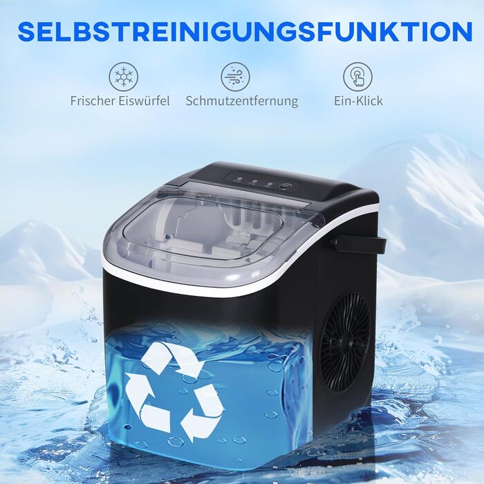 Льдогенератор с функцией самоочистки 105 Вт HOMCOM