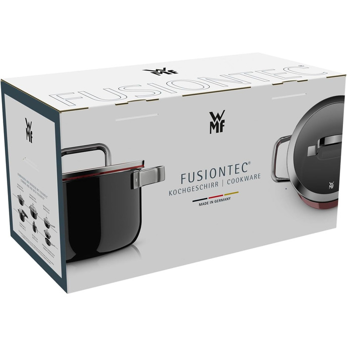 Набір каструль зі скляними кришками, 4 предмети, чорний Fusiontec Mineral Pro WMF