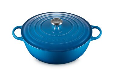 Чавунна каструля Le Creuset Signature La Marmite, 32 см, 4,1 л, колір Marseille (підходить для всіх типів плит, включаючи індукційні)