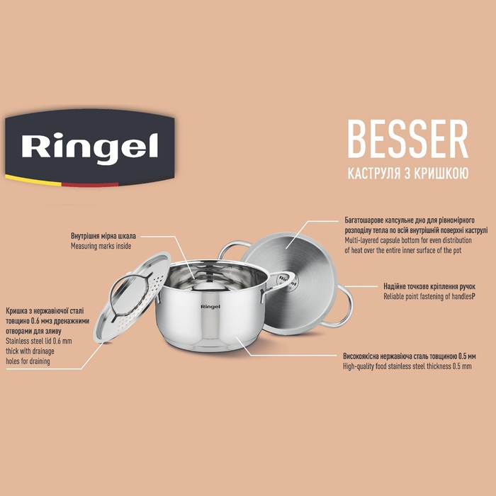 Кастрюля RINGEL Besser (1.6 л) 16 см (6869641)