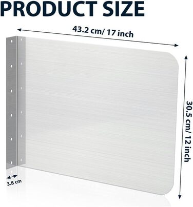 Бризкозахисні екрани з нержавіючої сталі для кухні 2 шт Eawfgtuw