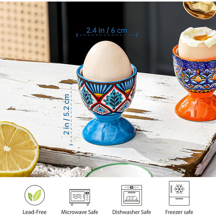 Порцелянові підставки для яєць 6 шт HENXFEN LEAD